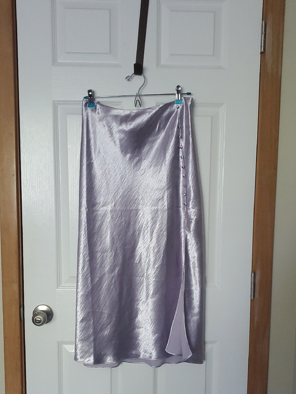 Victoria's Secret Shimmery Lilac Midi Slip Skirt